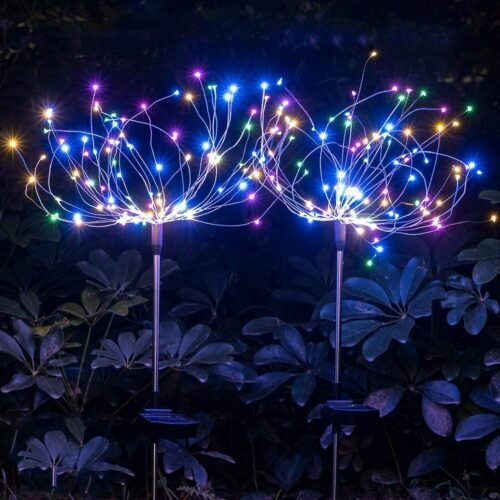 Epicgadget Solar Firework Light, 105 LED Multi Color Outdoor Firework Solar