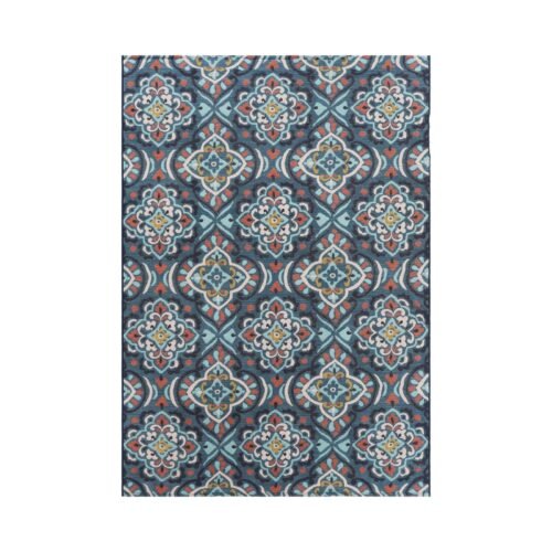 Better Homes & Gardens 5′ x 7′ Blue Medallion Outdoor Rug