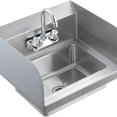 VEVOR Commercial Hand Sink with Faucet and Side Splash