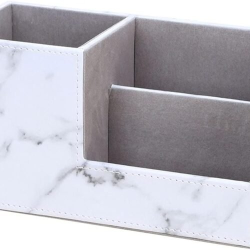 Paper Organizer Marble Small Pen Holder Pencil Box