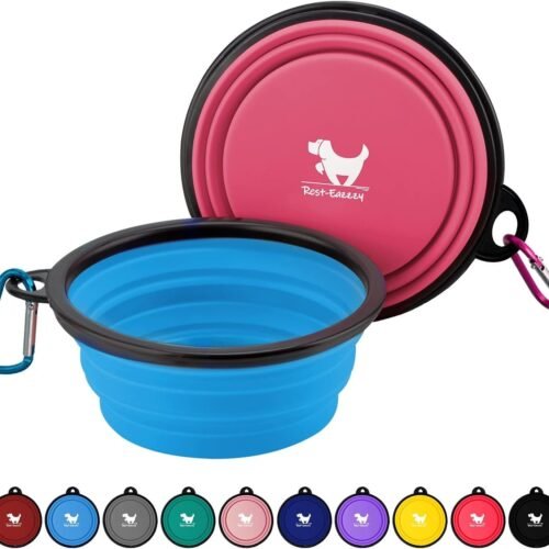 Collapsible Dog Bowls for Travel, 2-Pack Dog Portable Water Bowl